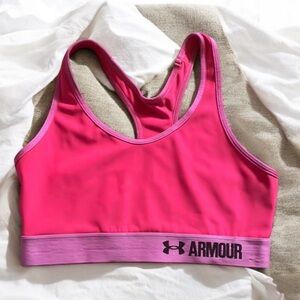Under Armour Pink Racerback Sports Bra